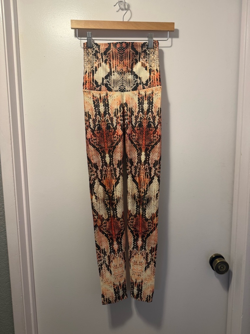 Emily Hsu Designs Orange & Black Snake Print Leggings